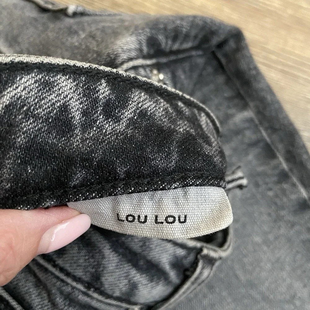 SLVRLAKE Lou Lou Slim Straight Jeans In River‎ Moon Grey Wash Size 26